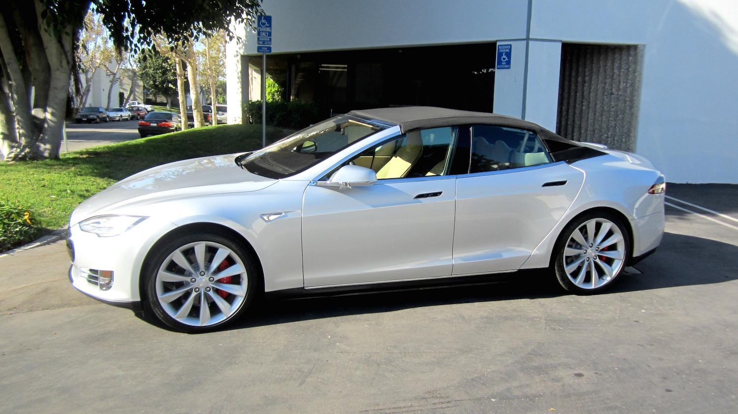 So sieht das Elektroauto Tesla Model S als Cabrio aus - Mein Elektroauto